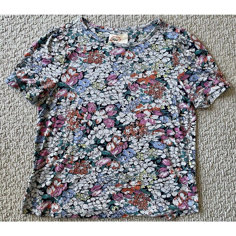 ANTHROPOLOGIE Conversations 40 of 52 Limited Edition Collection Floral Top XS